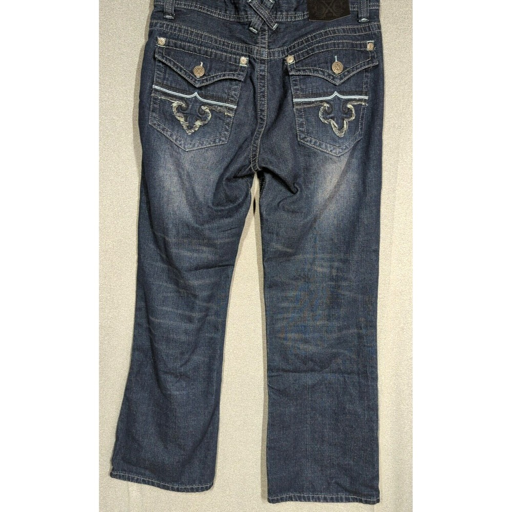 Xtreme Couture Jeans Men 34x32 Blue Denim Straight Leg Distressed Retro Y2K 90's